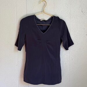 Vintage ETRO Navy Silk Top 42 / 6 / S